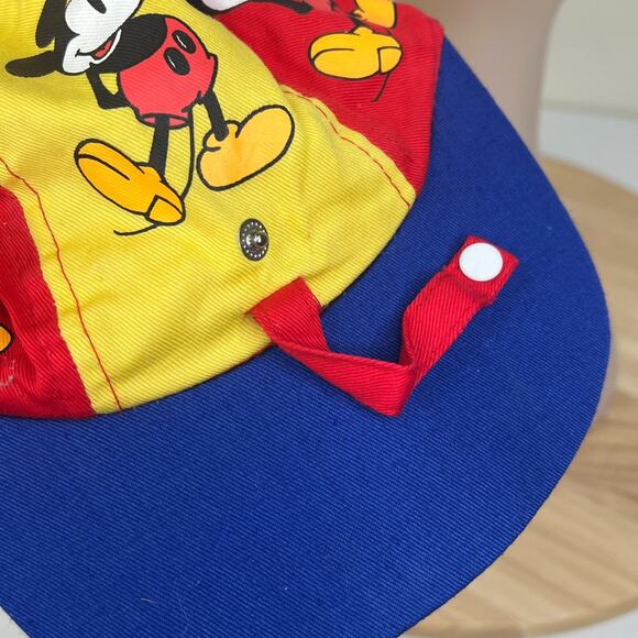 Disney Vintage 90s Mickey Mouse AOP Painters Hat Cap Kids Youth OS One Size - Picture 5 of 8